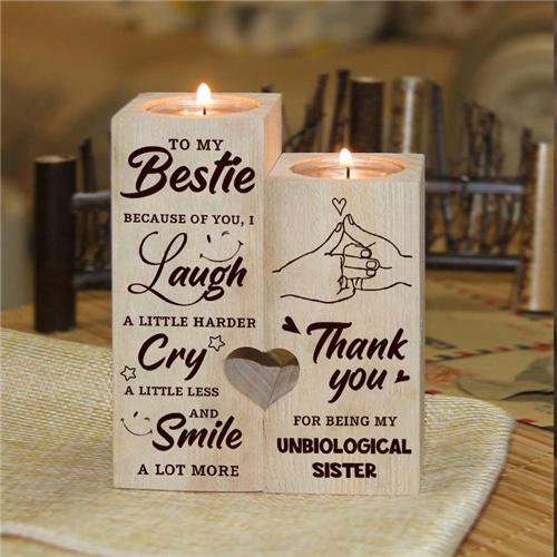 To My Bestie - Smile A Lot More - Candle Holder