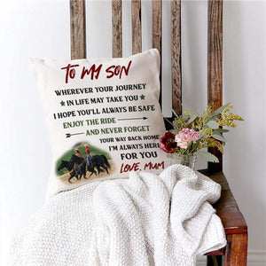 Mum To Son - Enjoy The Ride - Pillow Case🌙