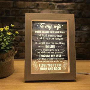 Husband To Wife - How Special You Are To Me - Frame Lamp