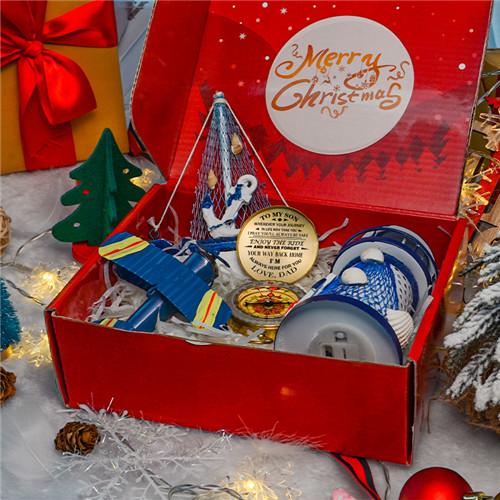 Dad To Son - Enjoy The Ride - Compass Aircraft Boat Lighthouse Gift Set