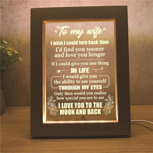 Husband To Wife - How Special You Are To Me - Frame Lamp