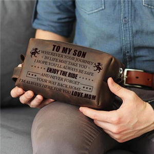 Mom To Son - Enjoy The Ride - Toiletry Bag