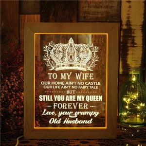 Husband To Wife - You Are My Queen Forever - Frame Lamp