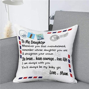 Mum To Daughter - Straighten Your Crown - Pillow Case🌙