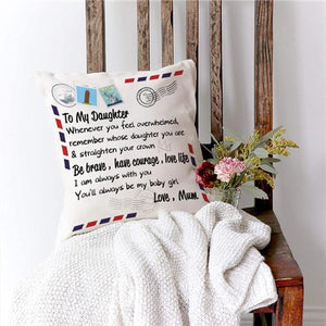 Mum To Daughter - Straighten Your Crown - Pillow Case🌙