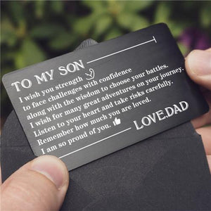 Dad To Son - Listen To Your Heart - Engraved Wallet Card