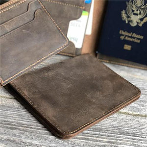 Mom To Son - Enjoy The Ride - Genuine Leather Passport Wallet