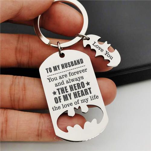 To My Husband - You Are My Hero - Sweet Keychain