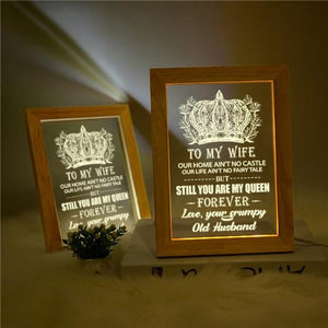 Husband To Wife - You Are My Queen Forever - Frame Lamp