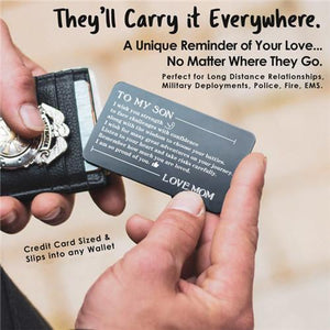 Mom To Son - Listen To Your Heart - Engraved Wallet Card