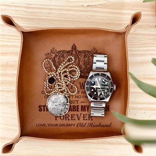 To My Wife - You Are My Queen Forever - Leather Valet Tray