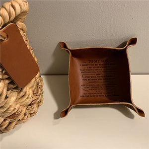 Mom To Son - Never Lose - Leather Valet Tray