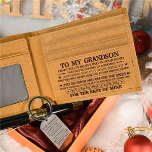 To My Grandson - Never Lose - Wallet Keychain Pen Gift Set