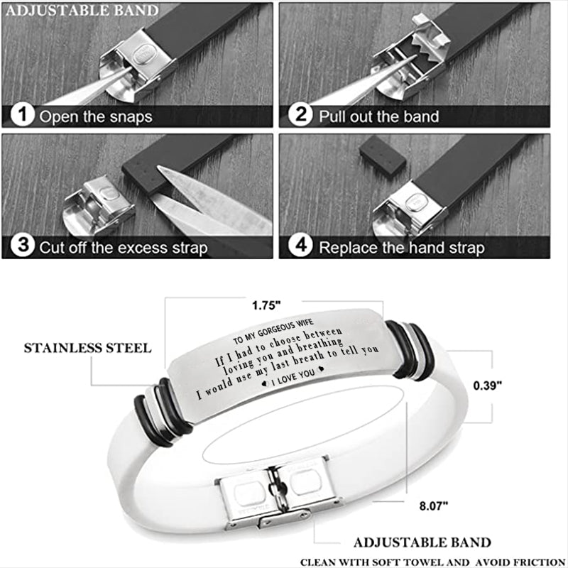 To My Gorgeous Wife Bracelet - I Love You