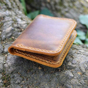 To My Grandson -You Will Never Lose- Leather Bifold Wallet