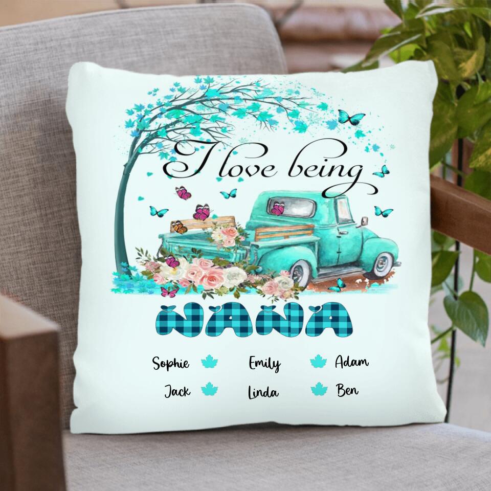 Custom Personalized Grandma Car Pillow Cover And Pillow - I Love Being A Grandma