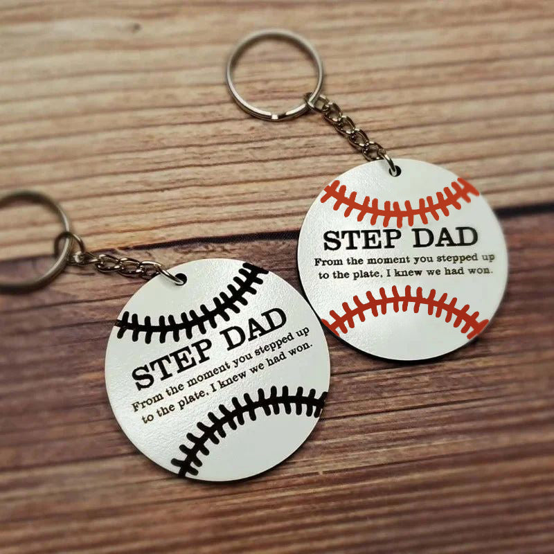 Personalized baseball keychain