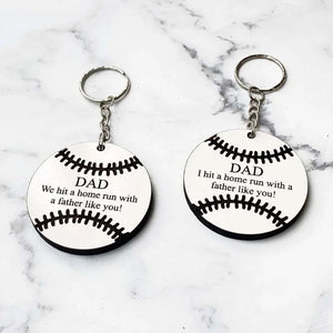 Personalized baseball keychain