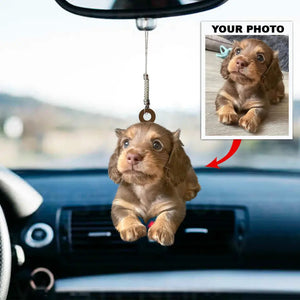 Personalized Car Hanging Ornament - Gift For Dog Lover - Custom Your Photo Car Hanging