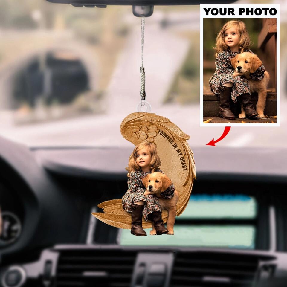 Personalized Car Hanging Ornament - Gift For Dog Lover - Forever In My Heart