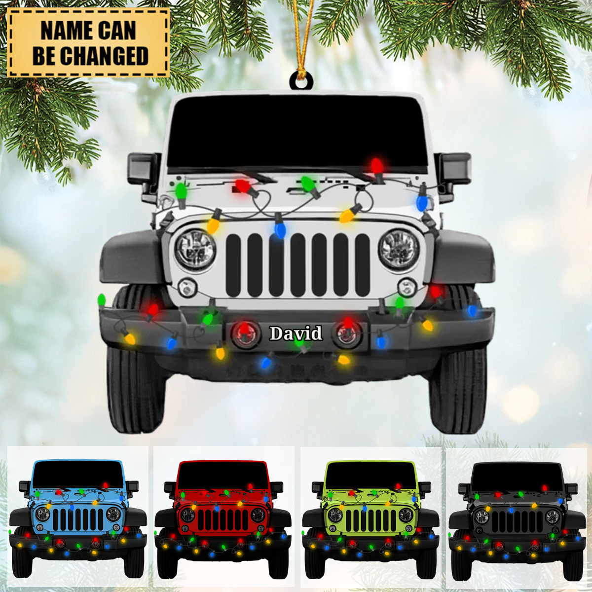 Christmas Car Cut Ornament Gift For Car Lover