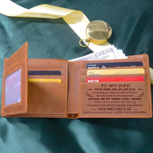 Daughter To Dad - Shelter - Genuine Leather Wallet