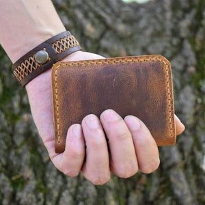 To My Grandson -You Will Never Lose- Leather Bifold Wallet