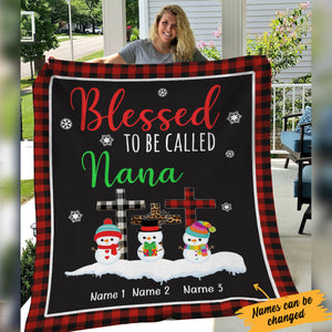 Blessed To Be Called Grandma Christmas Blanket