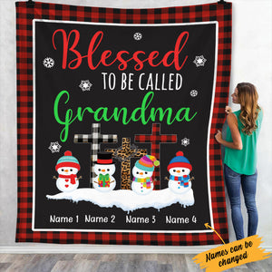 Blessed To Be Called Grandma Christmas Blanket