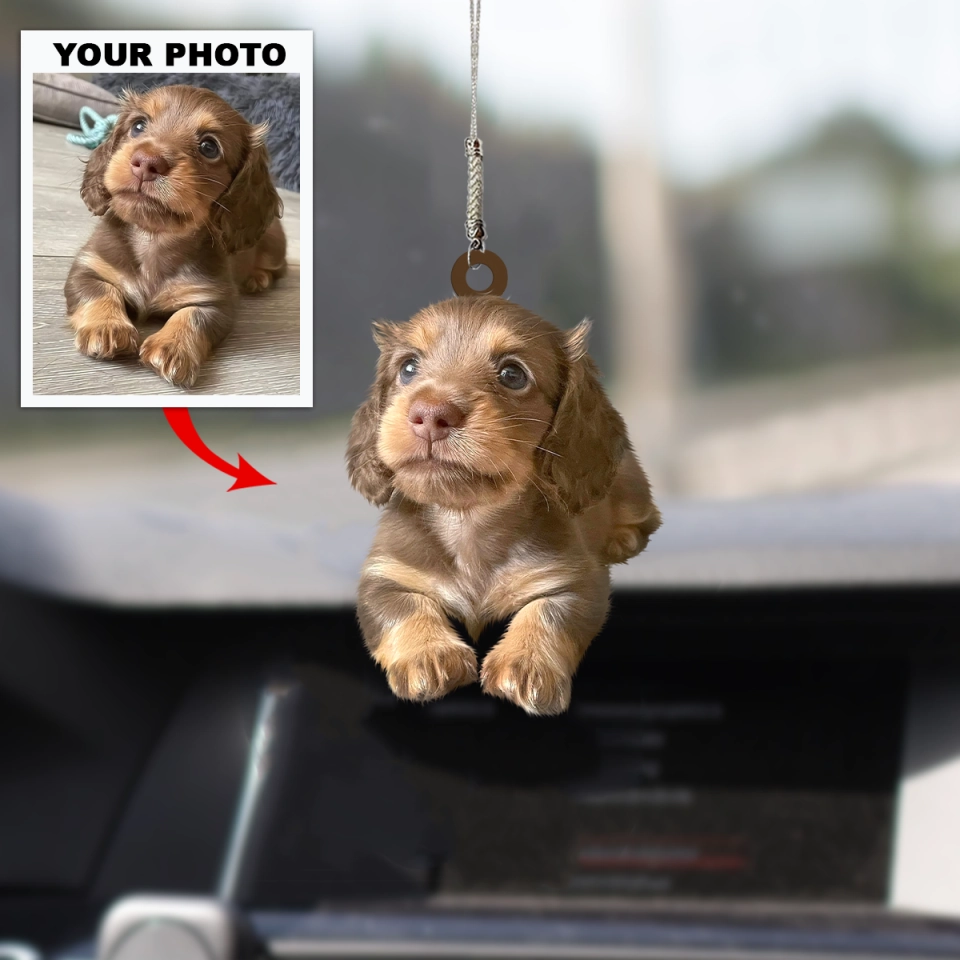 Personalized Car Hanging Ornament - Gift For Dog Lover - Custom Your Photo Car Hanging