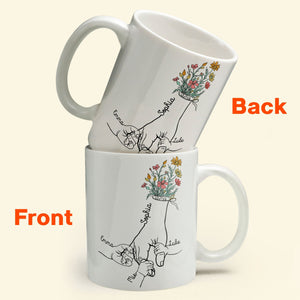 Holding Mom's/Dad's Hand - Personalized Mug