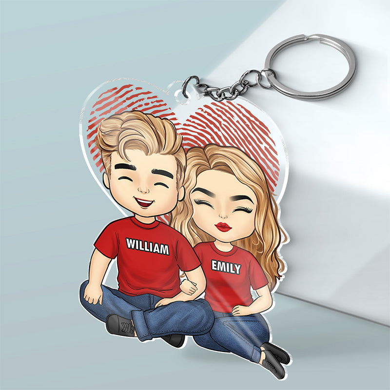 Together Since - Couple Personalized Custom Heart Shaped Acrylic