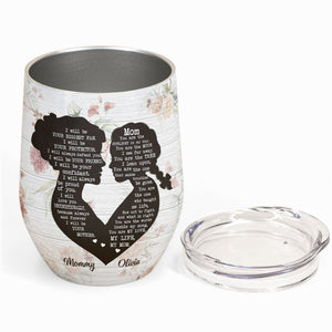 Love Between A Mother & Daughter Is Forever - Personalized Wine Tumbler - Mother's Day, Loving, Birthday Gift For Mom, Mum, Mother - From Daughter