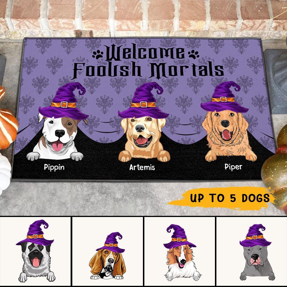 Welcome Foolish Mortals Personalized Doormat