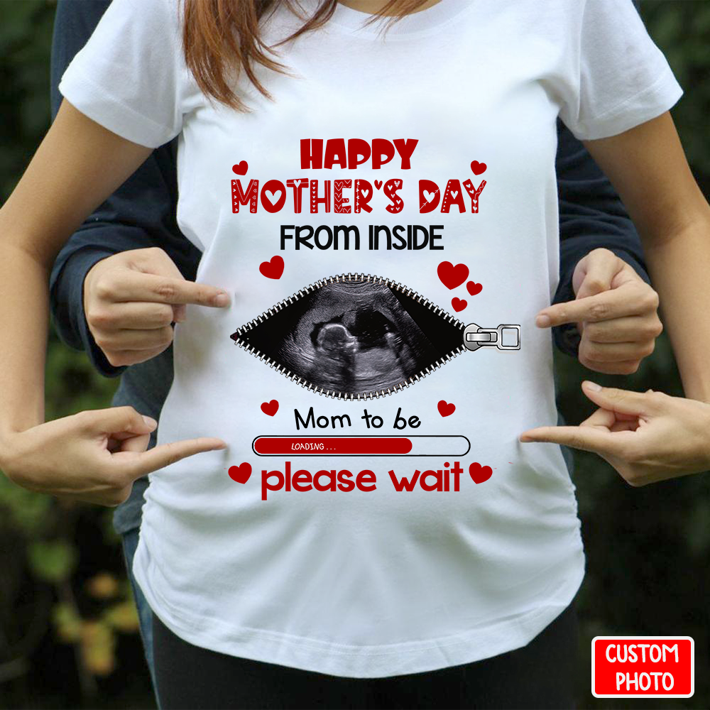 Personalized Gift For Future Mommy Happy Mother's Day From Inside T-shirt