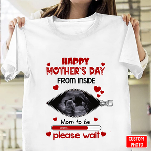 Personalized Gift For Future Mommy Happy Mother's Day From Inside T-shirt