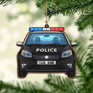 Personalized Funny Police Christmas Ornament