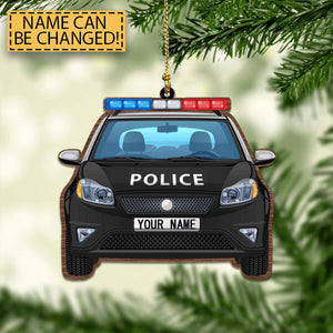 Personalized Funny Police Christmas Ornament