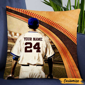 Love Baseball Player Pillow