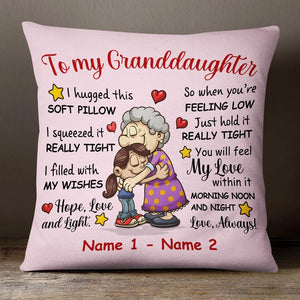 Personalized Grandma To My Granddaughter Pillow