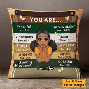 Personalized You Are Bible Verse Pillow