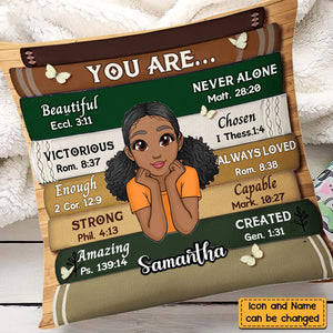 Personalized You Are Bible Verse Pillow