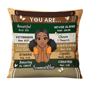 Personalized You Are Bible Verse Pillow