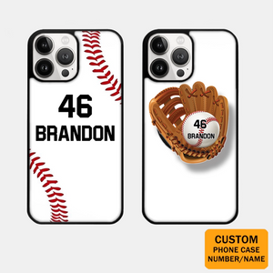 Personalized Baseball Phone Case & Phone Grip