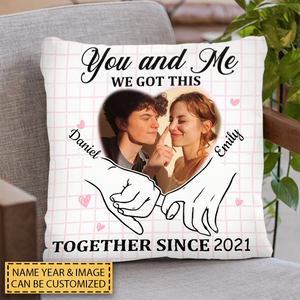 Personalized Love Couple Anniversary Pillow, Custom Photo Pillow And Pillow Cover