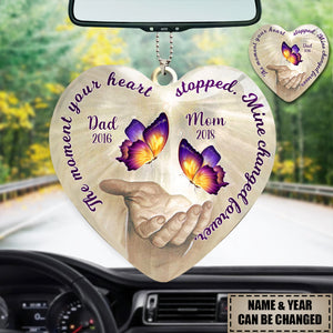 The Moment Your Heart Stopped, Mine Changed Forever Custom Memorial Ceramic Ornament