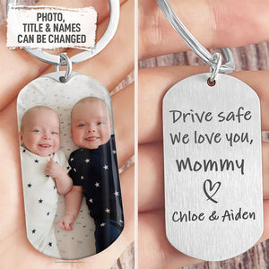 Drive Safe I Love You, Personalized Keychain, Gifts For Him, Custom Photo