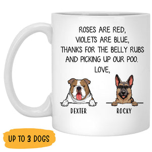 Roses are Red Violets Are Blue, Personalized Mug, Custom Gift for Dog Lovers