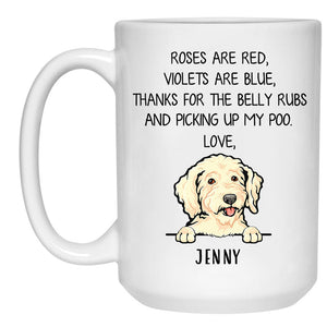 Roses are Red Violets Are Blue, Personalized Mug, Custom Gift for Dog Lovers