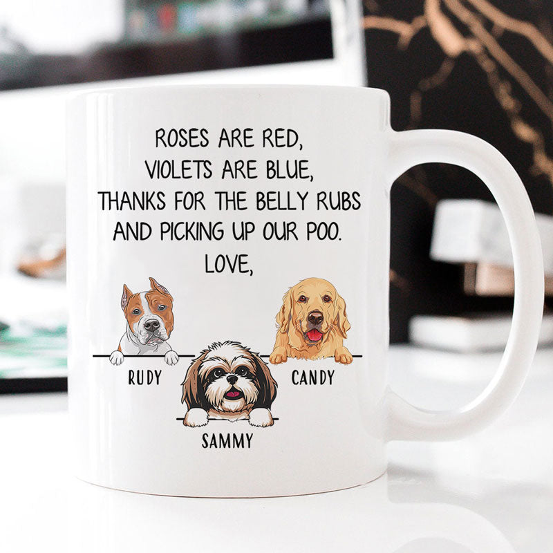 Roses are Red Violets Are Blue, Personalized Mug, Custom Gift for Dog Lovers